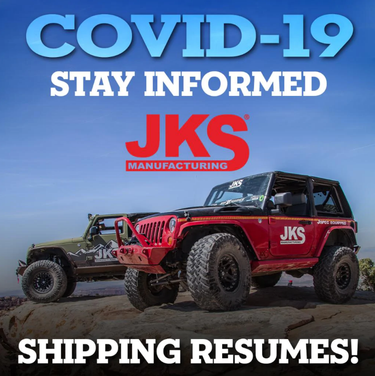 COVID-19 Update Shipping Resumes